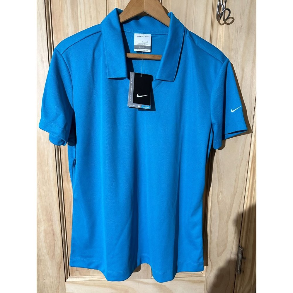 Womens Teal Nike Golf Dri Fit Performance Short Sleeve Shirt New With Tag Size L